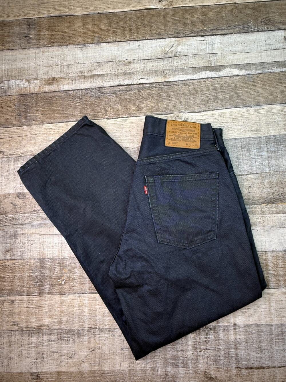 Levi's Premium 578 Baggy Denim Jeans Men's Size 29x28* Dark Blue Cotton Skater